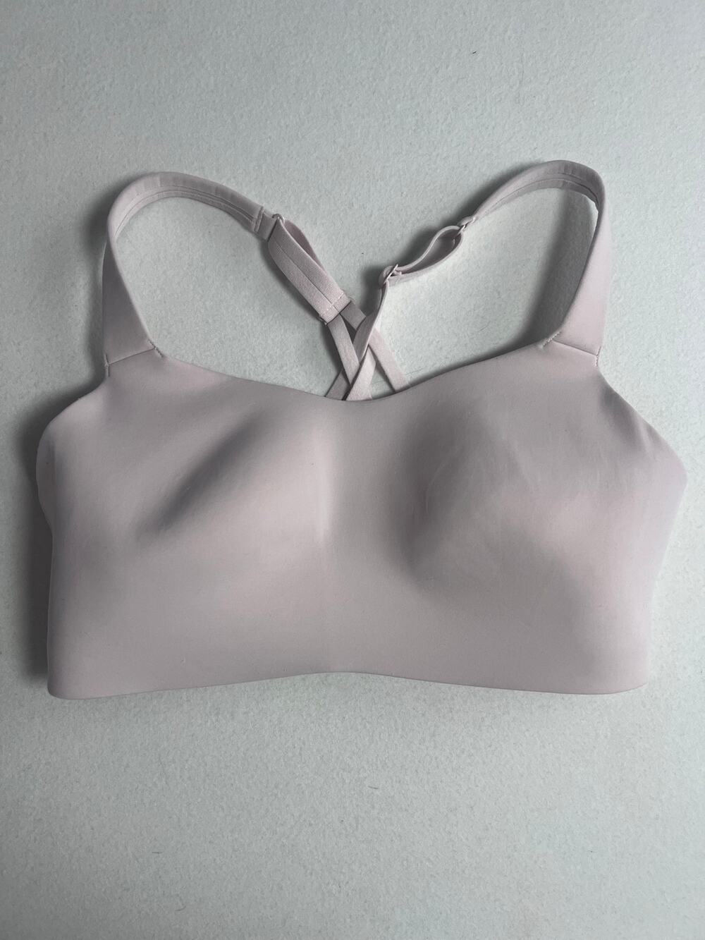 Lululemon Energy Bra High Support 34DD Dew Pink Crossback Sports Bra